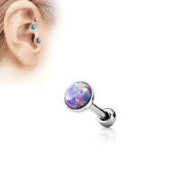 Purple Opal Ball Cartilage Barbell