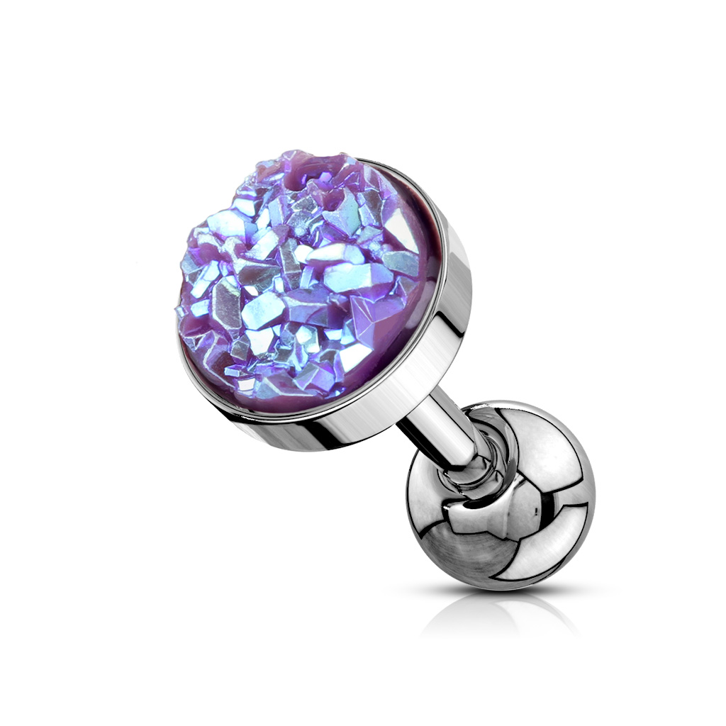 Cartilage Barbell with Druzy Stone - Image 10
