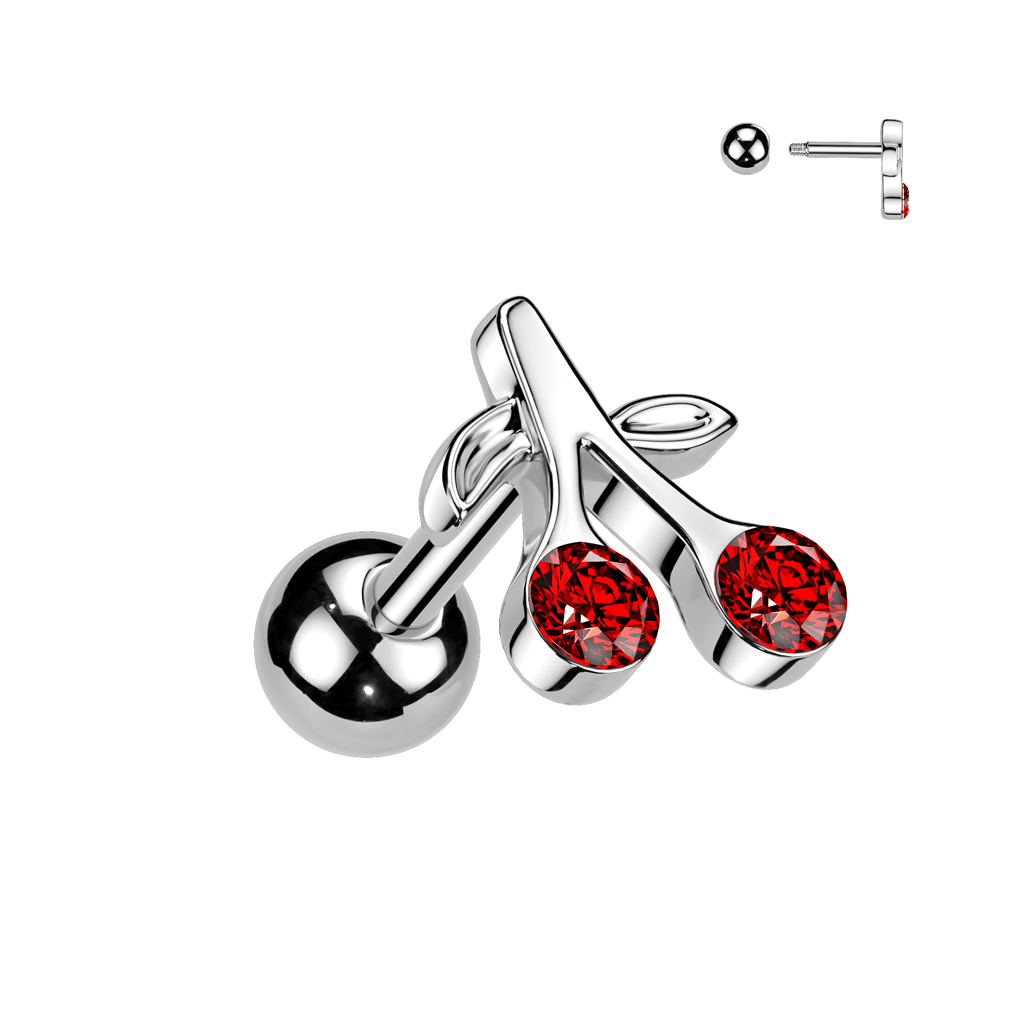 Cartilage Barbell with Cherries