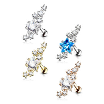 Centre Star Cartilage Barbell
