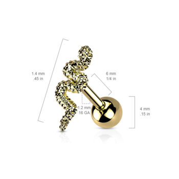 Snake Cartilage Barbell - Image 2