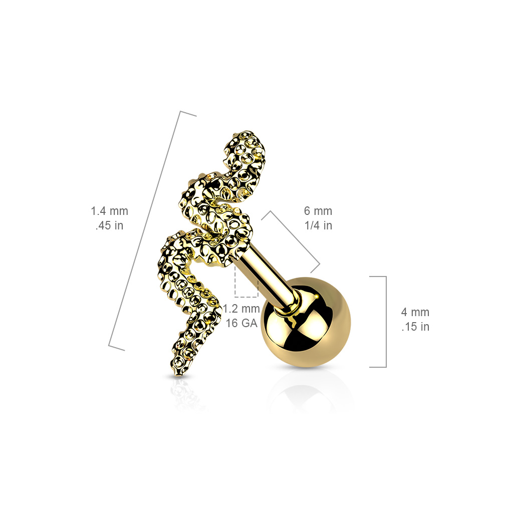 Snake Cartilage Barbell - Image 2