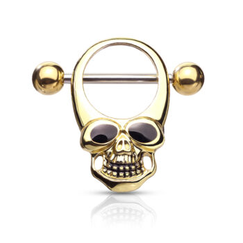Nipple Shield with Enamelled Eyed Skull