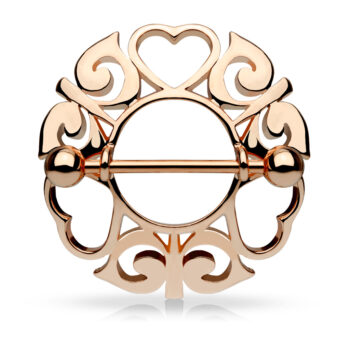 Nipple Shield with Hollow Tribal Hearts - Image 2