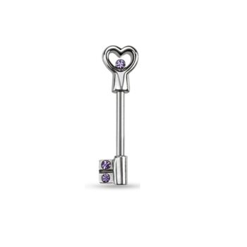 Nipple Bar with CZ Key Ends - Image 2