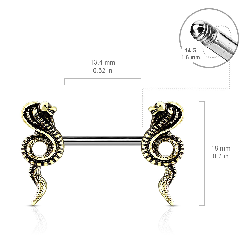 Nipple Bar with Seahorse Ends - Image 4