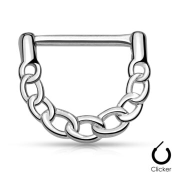 Clicker Ring with Linked Chain