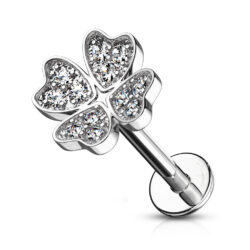 Labret with Jewelled Shamrock