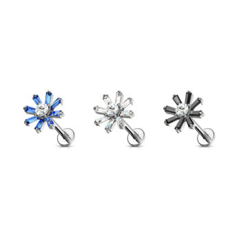 Labret with Crystal Flower - Image 6