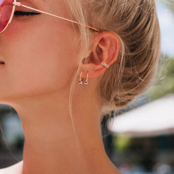 Rose Gold Labret with Clear CZ Infinity - Image 3