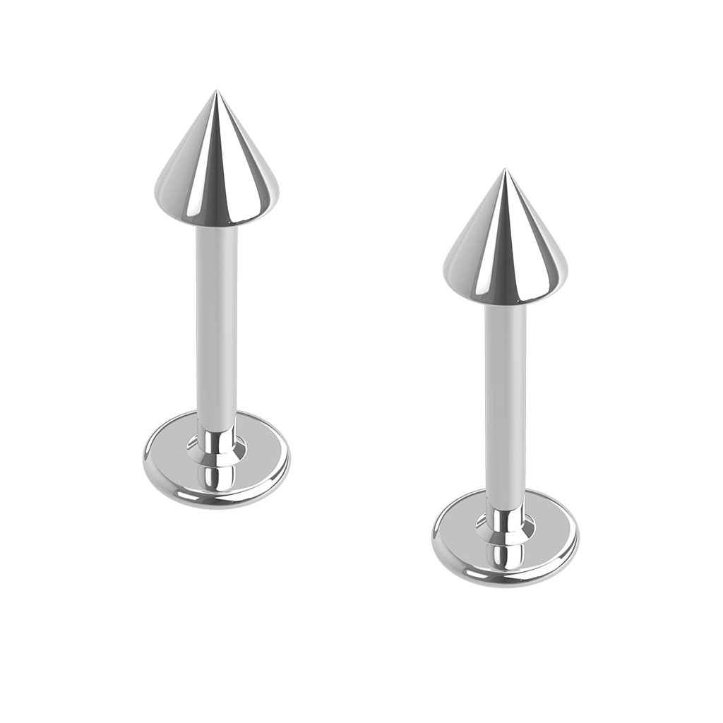 1mm Labret with Spike Head - Pack of 2 Labrets - Image 2
