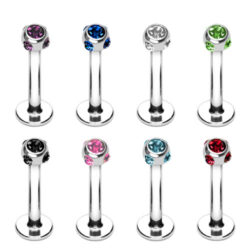 Labret with 5 Crystals Gem Ball