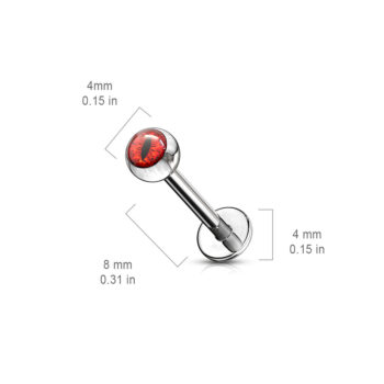 Labret with an Eye Ball Top - Image 3