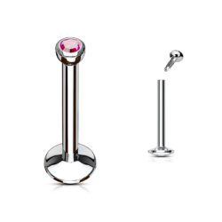 Labret with 2mm Internally Threaded CZ Ball