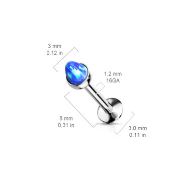 Labret with a Synthetic Opal Spike - Image 4
