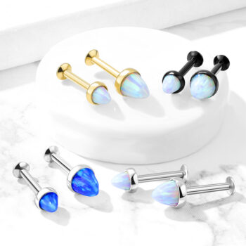 Labret with a Synthetic Opal Spike - Image 6