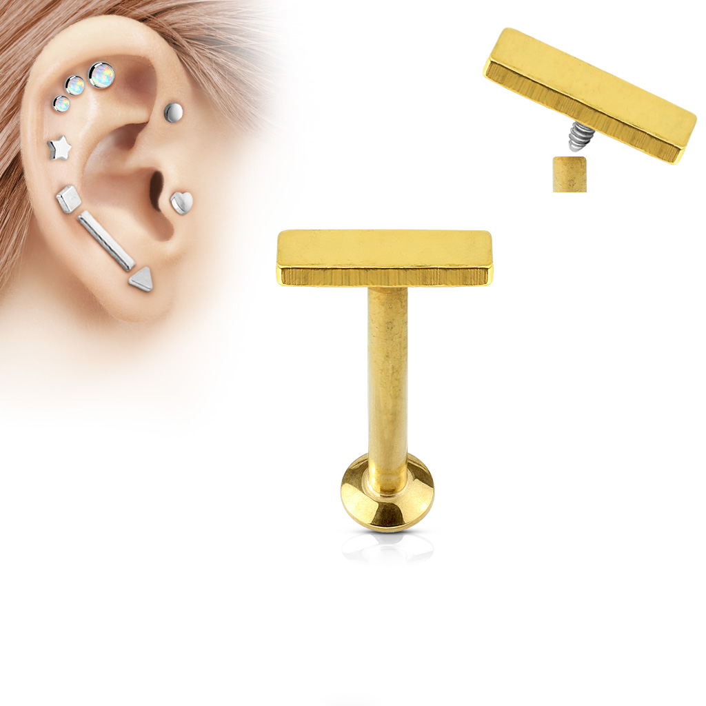 Labret with a Rectangle Top