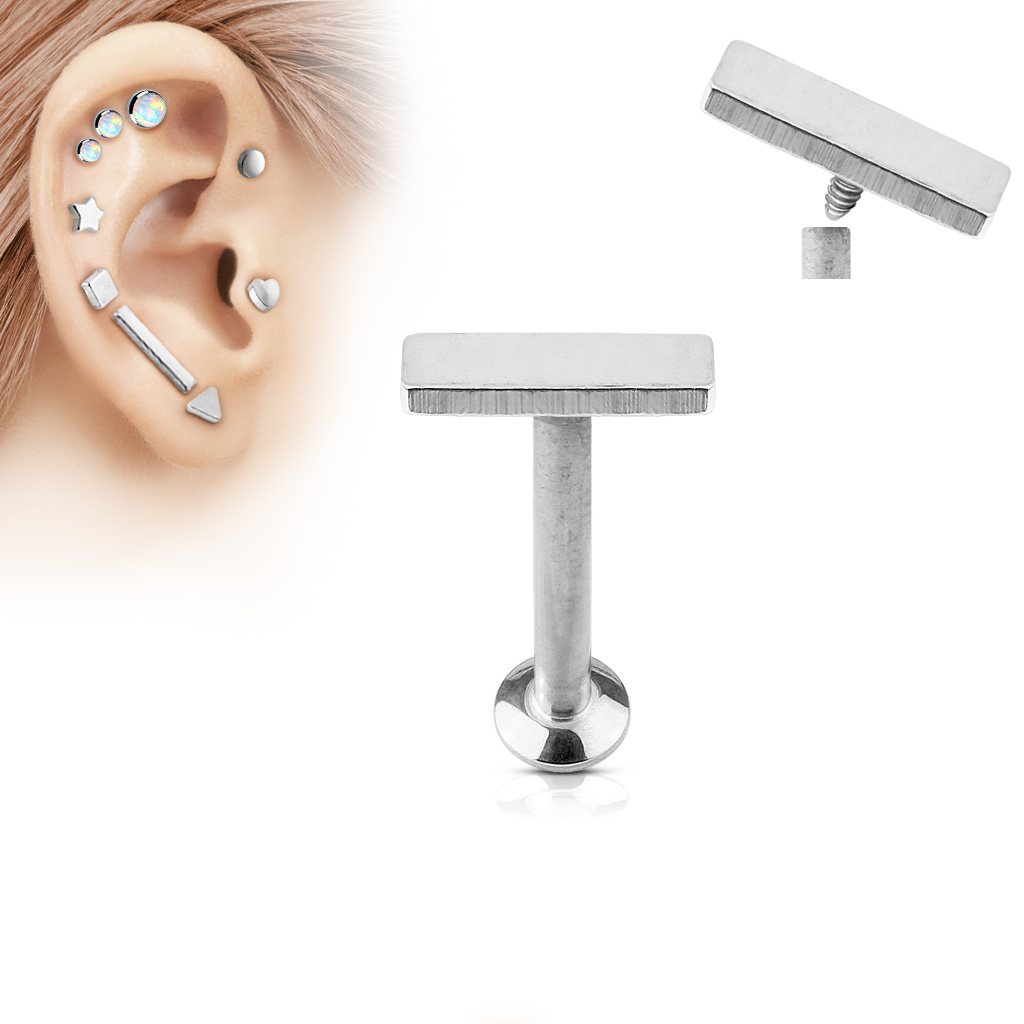 Labret with a Rectangle Top - Image 2