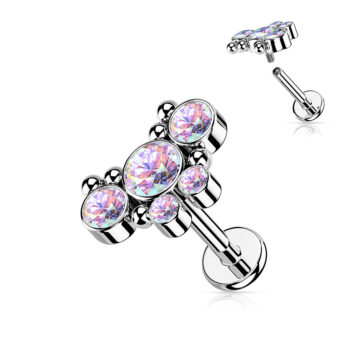Labret with a CZ Cluster - Image 8