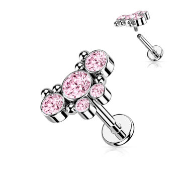 Labret with a CZ Cluster - Image 4