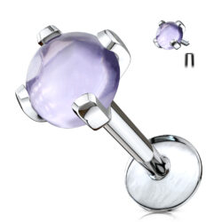 Labret with Amethyst Stone Stud