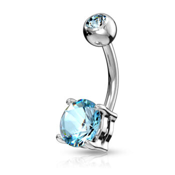 Belly Bar with 10mm CZ Solitare - Image 4