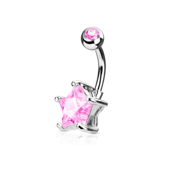Belly Bar with Solitaire Star