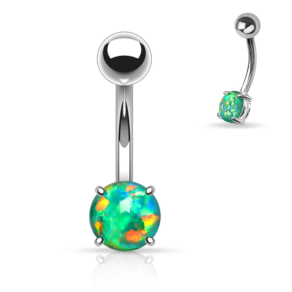 Belly Bar with Opal