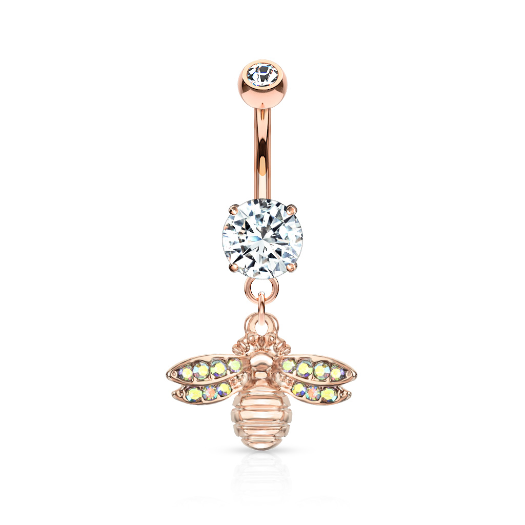 Belly Bar with a Bee Dangle - Image 4