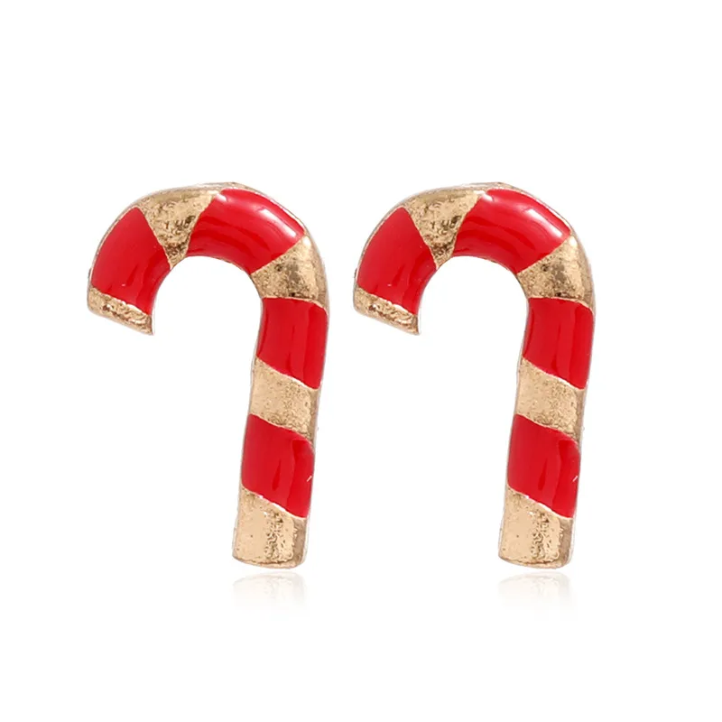 Gold Rock Candy Christmas Stud Earrings