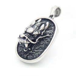 Disc Pendant with a Snarling Dragon