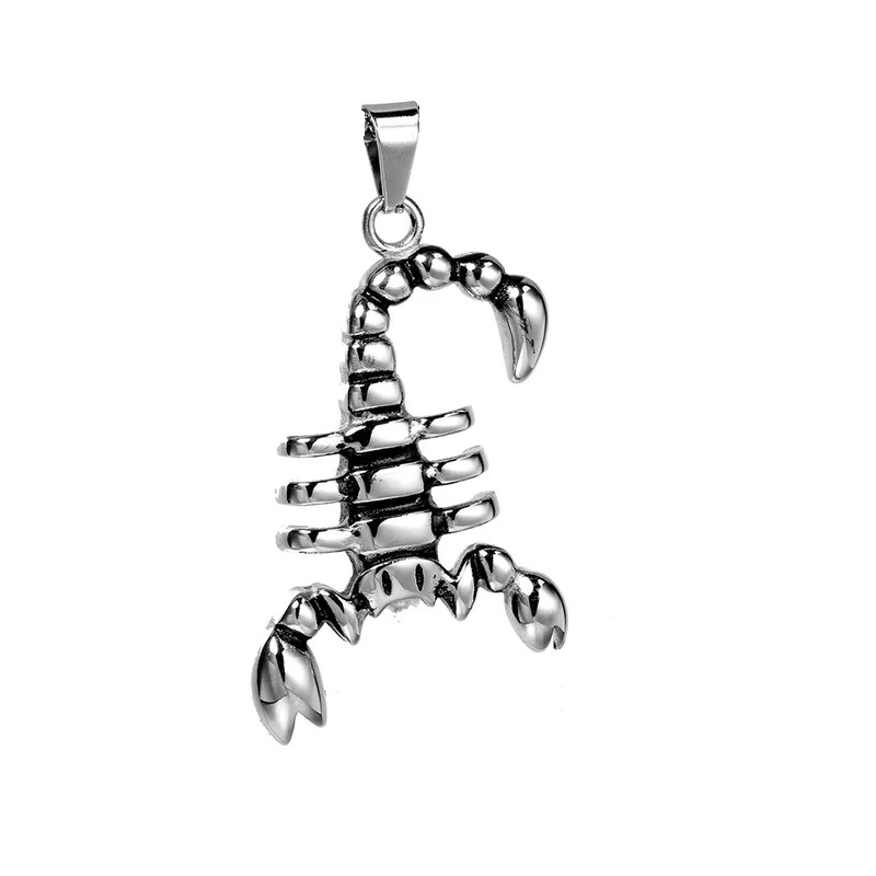 Silver and Black Scorpion Pendant