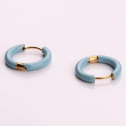 Lite Blue Hoop Earrings