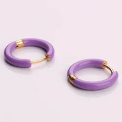 Purple Hoop Earrings