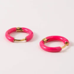 Fuchsia Hoop Earrings