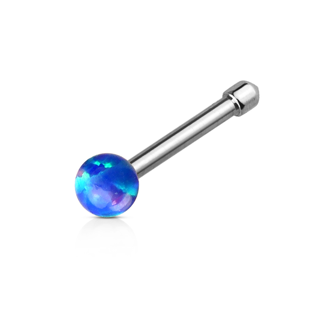 Nose Stud with a 2mm Opal Ball