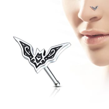 Black Bat Nose Stud