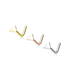 L-Bend Nose Stud with a Triangle Head