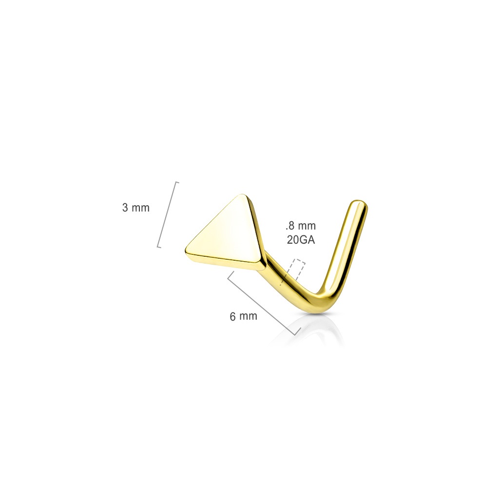 L-Bend Nose Stud with a Triangle Head - Image 4