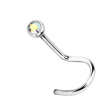 1mm Nose Screw with 2mm CZ Gem - Image 2