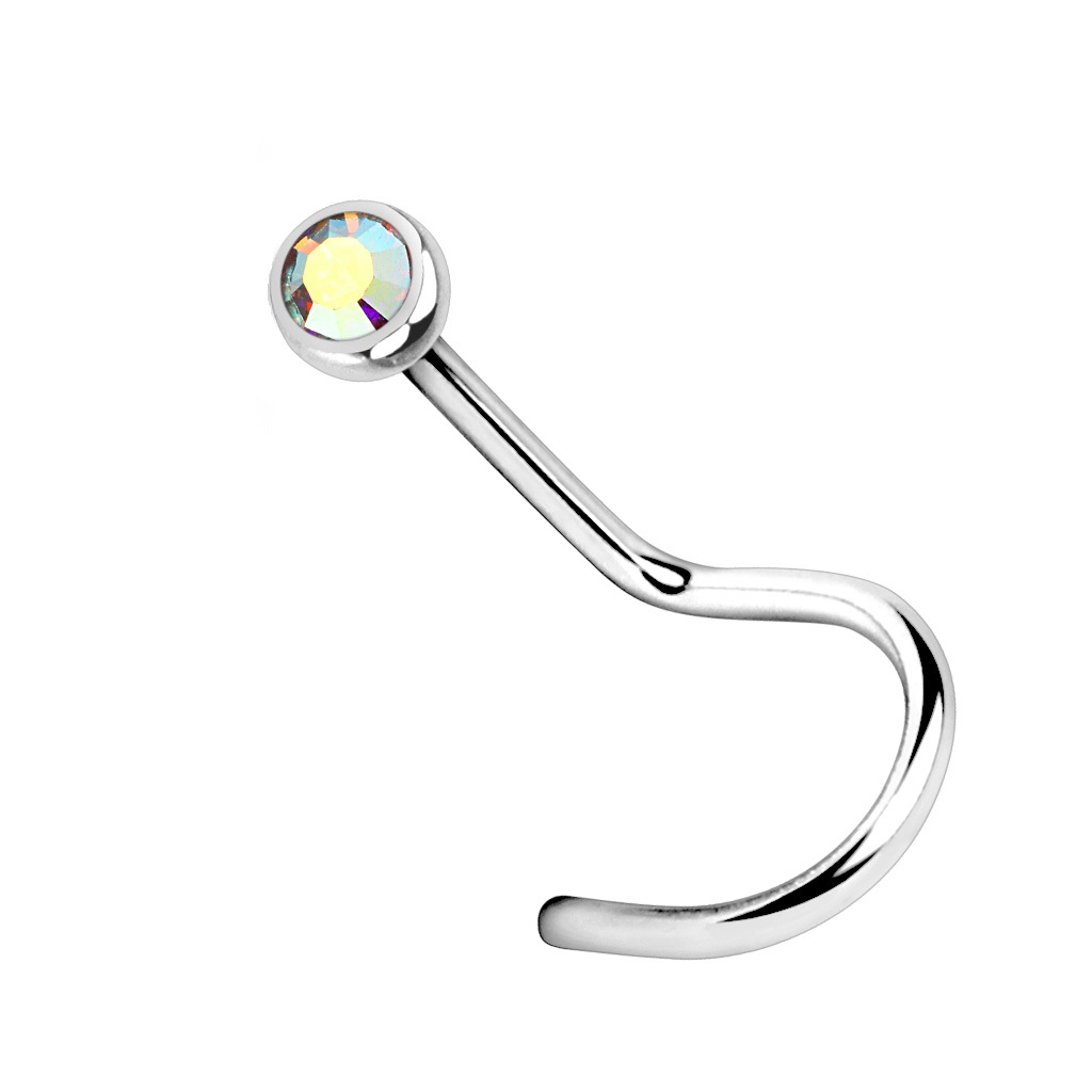 1mm Nose Screw with 2mm CZ Gem - Image 2