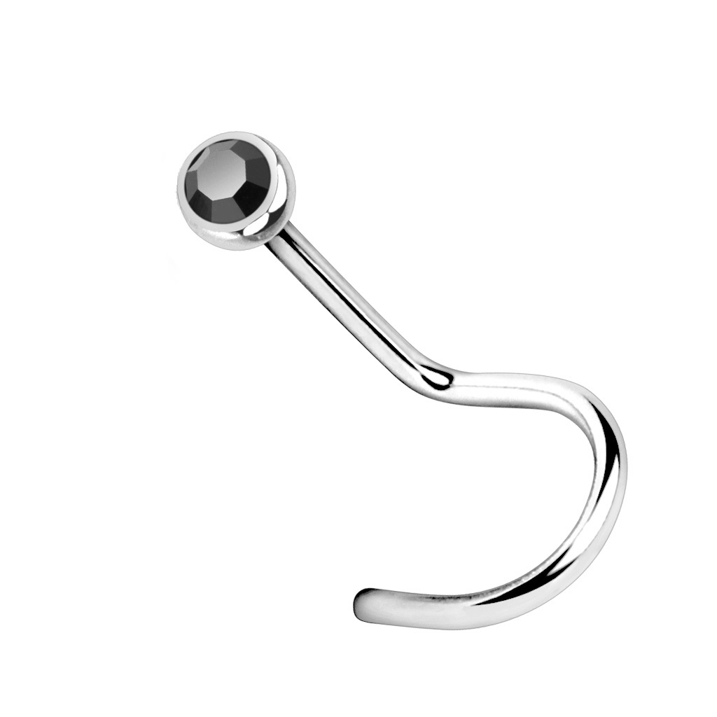 1mm Nose Screw with 2mm CZ Gem - Image 8