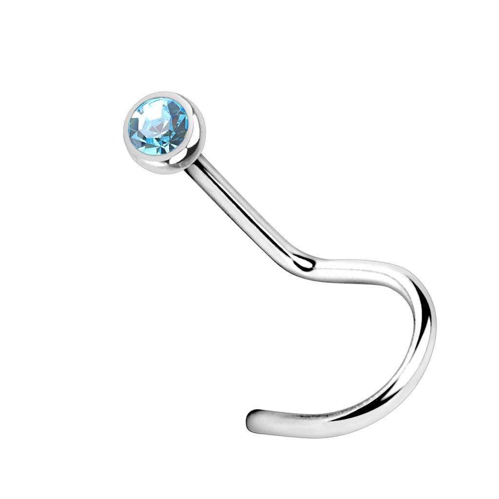 1mm Nose Screw with 2mm CZ Gem - Image 5