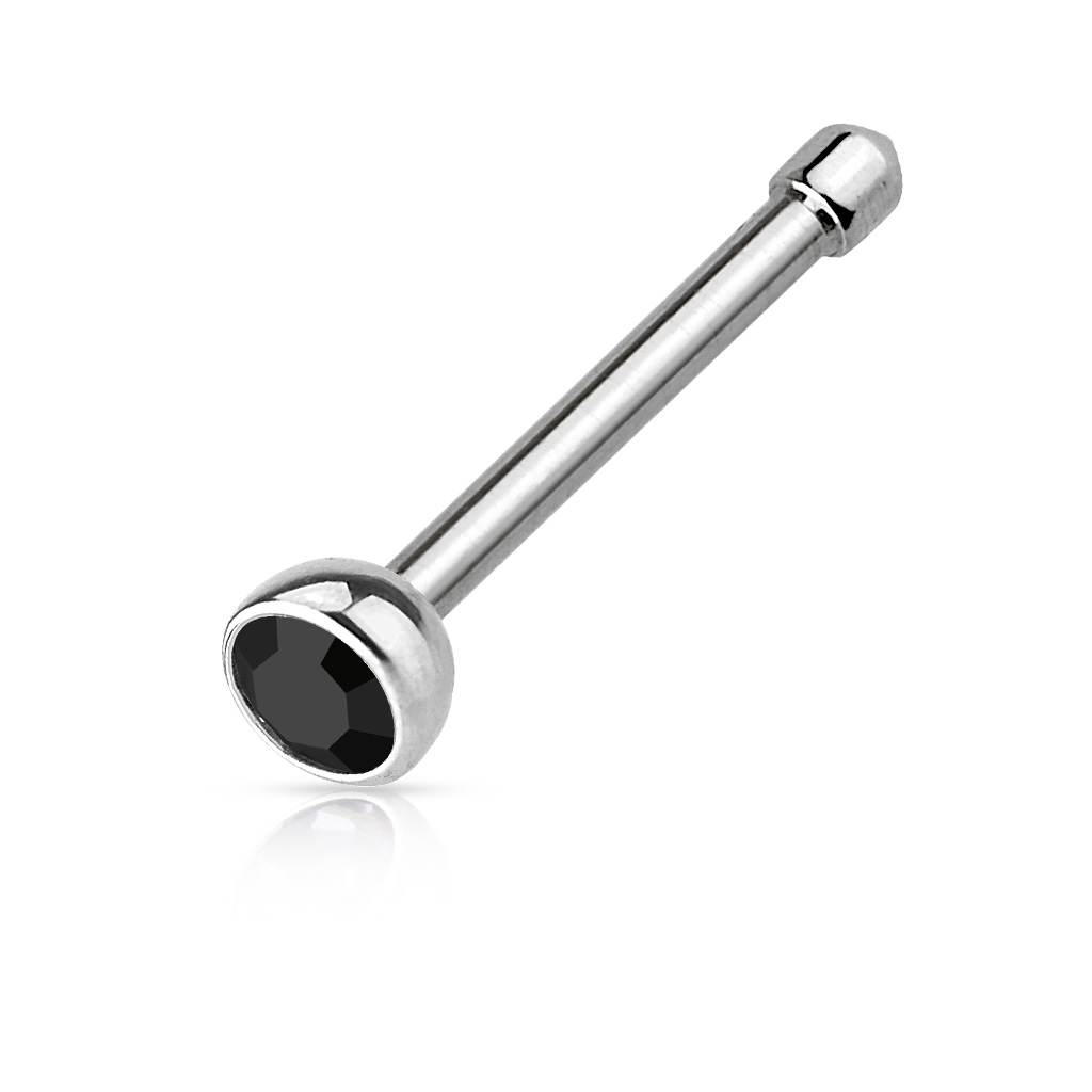 0.8mm Nose Stud with 2mm CZ Gem - Image 13