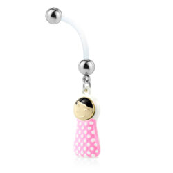 BioFlex 25mm Pregnancy Belly Bar with Wrapped Baby dangle