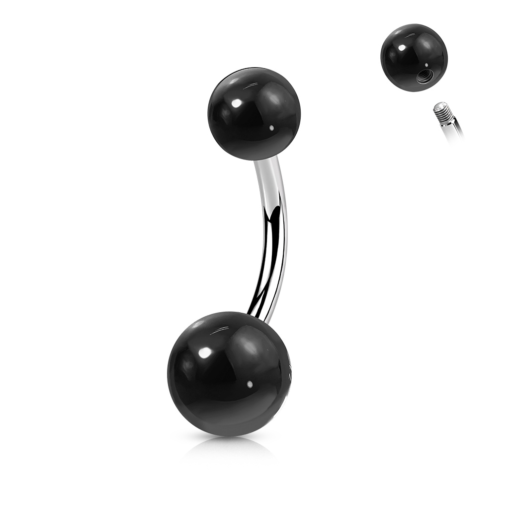 Belly Bar with Natural Stone Balls - Image 3
