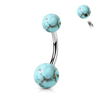 Belly Bar with Natural Stone Balls - Image 5