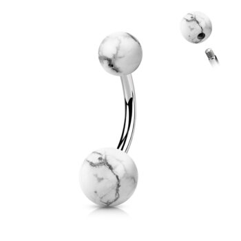 Belly Bar with Natural Stone Balls - Image 2