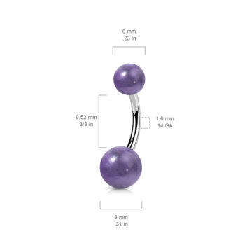 Belly Bar with Natural Stone Balls - Image 4