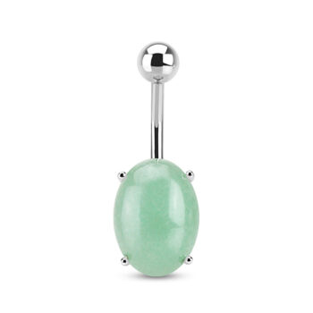 Belly Bar with Oval Semi Precious Stone - Image 5